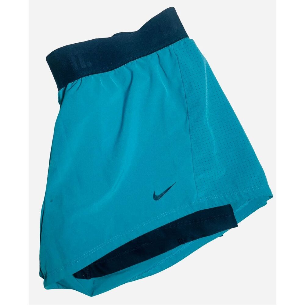 Nike Women's Teal and Navy Running Shorts
